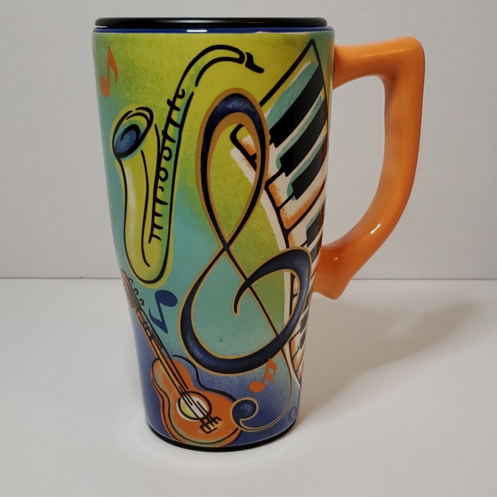 Multicolored Musical Glass Coffee Cups